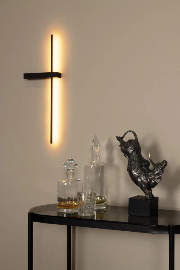 Lucide SEGIN - Wall light - LED - 1x6W 2700K - Black - atmosphere 1